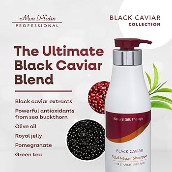 Mon Platin Black Caviar Total Repair Shampoo for Straightened Hair 500ml