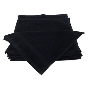 Black Salon Towel 12"  x  12"