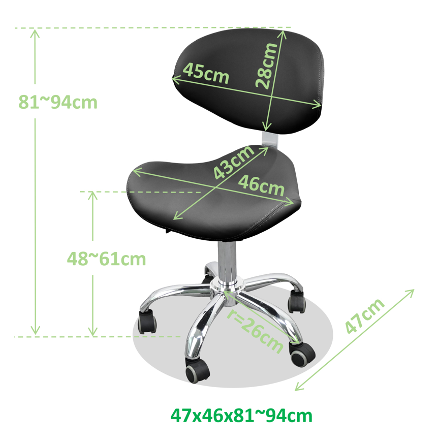 Hydraulic Stool With Comfort Backrest