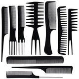 10 Pcs Professional Anti-Static Comb Wide Tooth Set for Curly Hair for Girls or Ladies