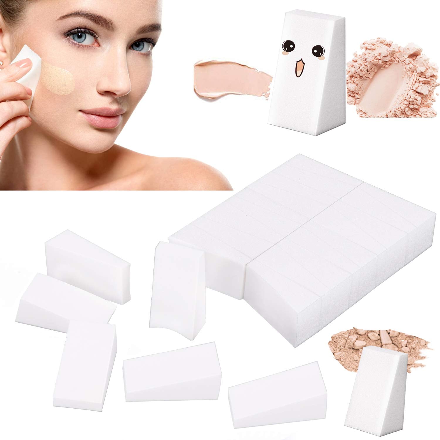 Latex-Free Makeup Sponge Wedges – Graftobian Make-Up Company