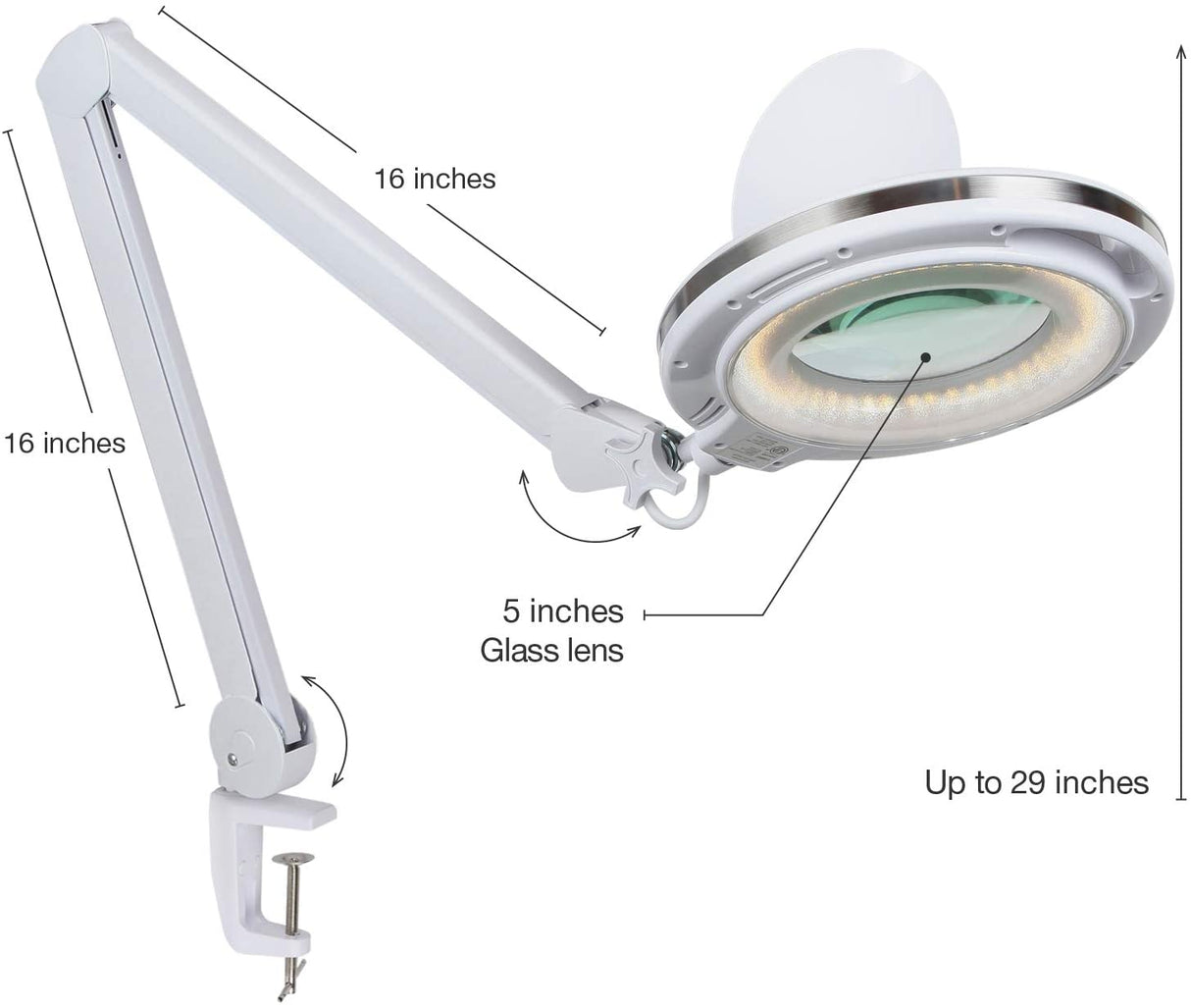 LED Magnifying Light Color Adjustable & Dimmable - 1.75x Magnification