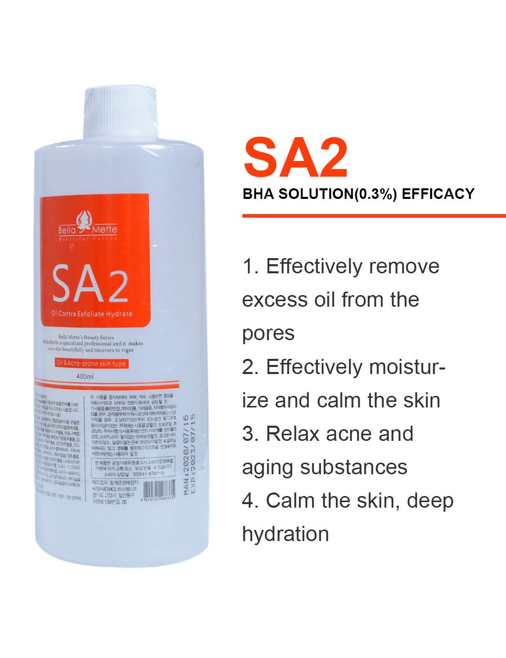 AS1 SA2 AO3 Small Bubble Solution, Skin Care Facial Serum Aqua Peeling Solution 3x400ml, Hydrafacial Machine Solution for Cleaning Face & Salon