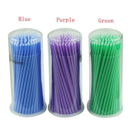 Disposable Micro Applicators Brushes 100pcs Reg/Fine/Ultra Fine (Colors Will Vary)