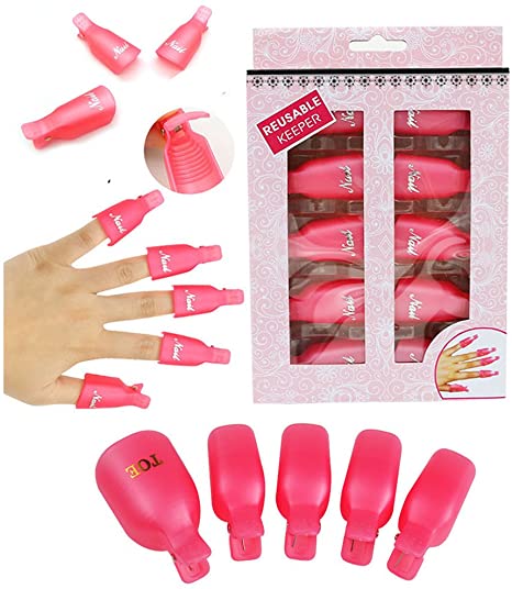 Reusable Plasticf Fingernail Art Soak Off Cap Clips