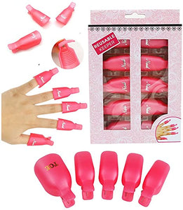 Reusable Plasticf Fingernail Art Soak Off Cap Clips