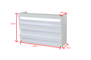 Modern Reception Desk With Led Lights R28 (Please Call For Purchase)