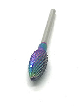 将图片加载到图库查看器，Titianium Carbide Bit Rainbow Nail Drill Bit 3/32
