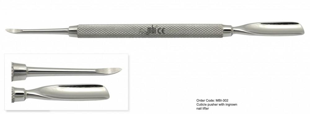 MBI 302 Cuticle Pusher With Ingrown Nail Lifter