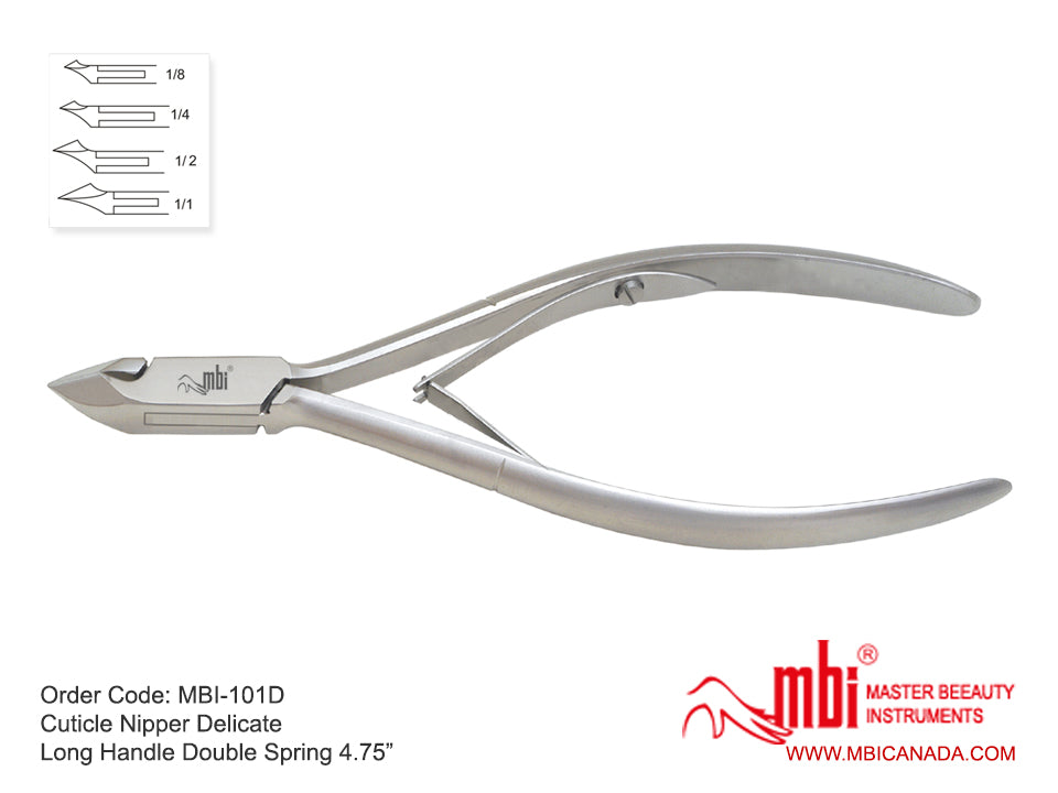 Cuticle Nipper Long Handle Double Spring 4.75" L / 4.5"L / 4"L