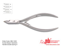 Load image into Gallery viewer, Cuticle Nipper Long Handle Double Spring 4.75&quot; L / 4.5&quot;L / 4&quot;L
