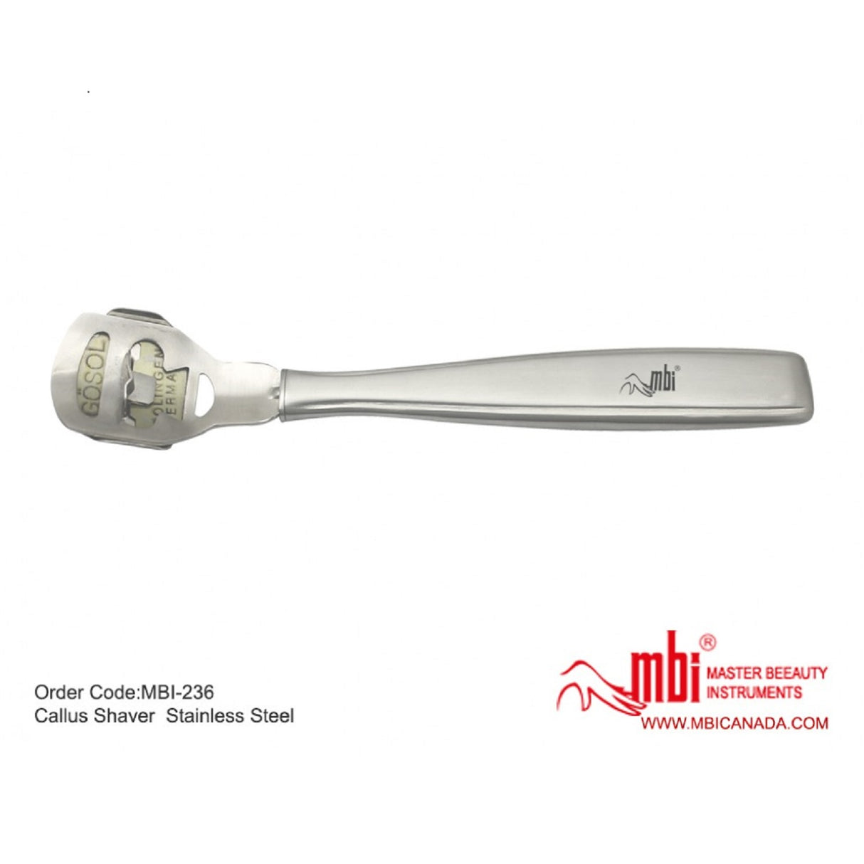 MBI Callus Shaver Stainless Steel