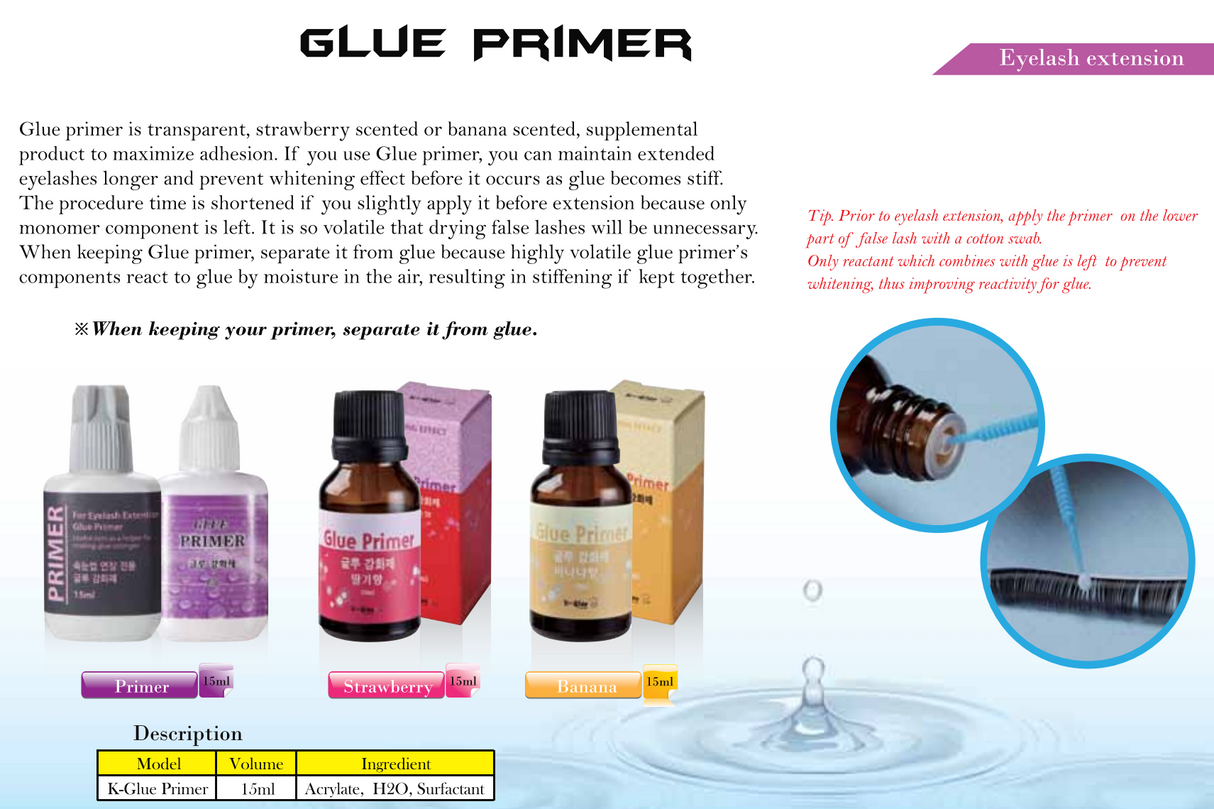 Korean Glue Primer Strawberry Scent 15g