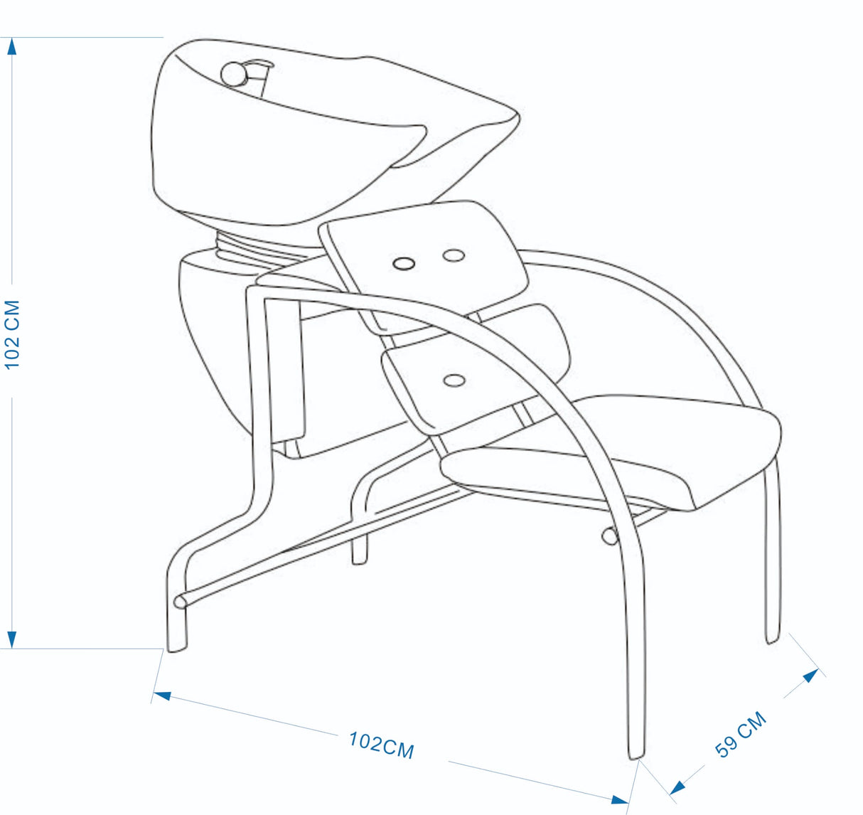 Simple Salon Shampoo Chair Sink Model 3049