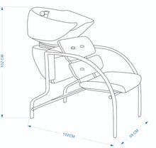 将图片加载到图库查看器，Simple Salon Shampoo Chair Sink Model 3049
