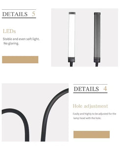 Dual Arm LED Floor Lamp for Eyelash Extensions With 240 LED 5800K - Lash Light For Eyelash Extensions
