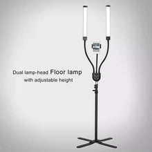 Load image into Gallery viewer, Dual Arm LED Floor Lamp for Eyelash Extensions With 240 LED 5800K - Lash Light For Eyelash Extensions
