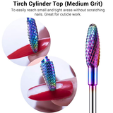 Titianium Carbide Bit Rainbow Nail Drill Bit 3/32