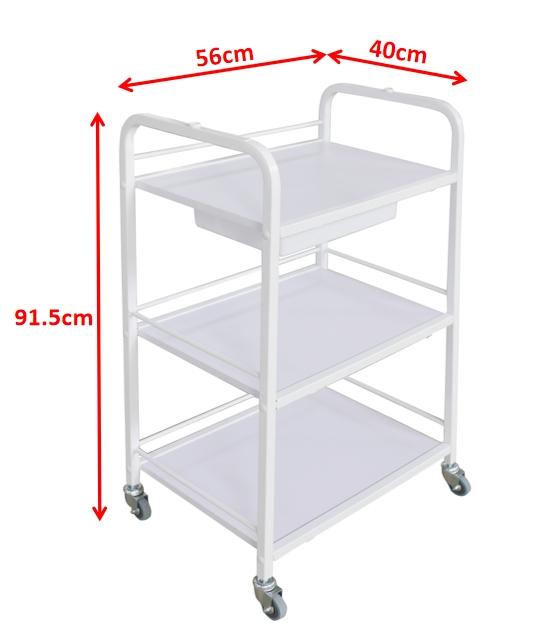 Trolley With 3 Tier & Slide Out Tray Model 4238