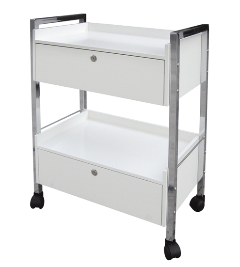 Trolley With Double Drawer With Locks