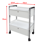 Trolley With Double Drawer With Locks