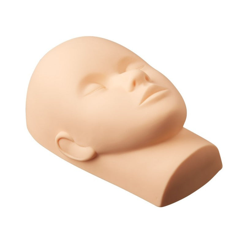 Rubber Practice Mannequin Head for Eyelash Extension Makeup Massage Practice Cosmetology Mannequin Doll Face Head For Eyelashes Graft Makeup Practice