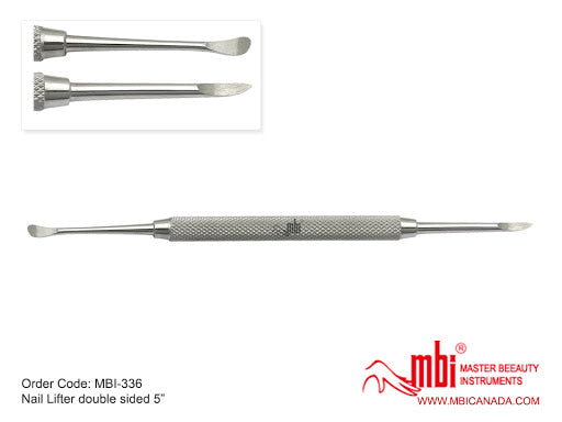 MBI 336 Nail edge cleaner with cuticle pusher